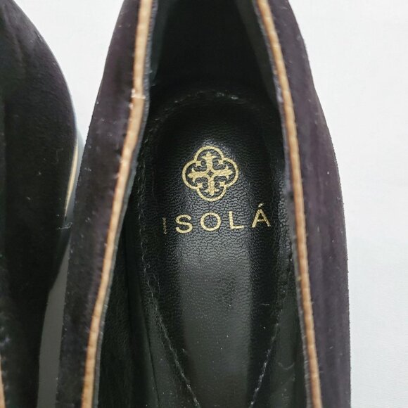 ISOLA Women’s Risa Black Suede Leather Slip-On Loafer Pump Size 8 1/2 - Picture 12 of 15